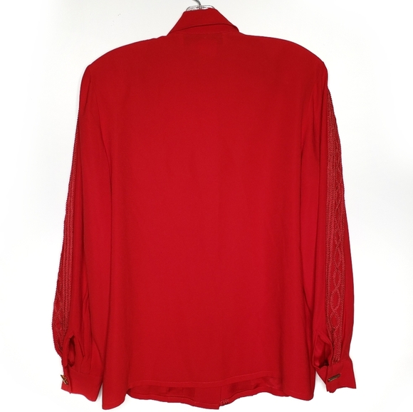 STARINGTON  Red Embroidered Button Blouse - Picture 5 of 15